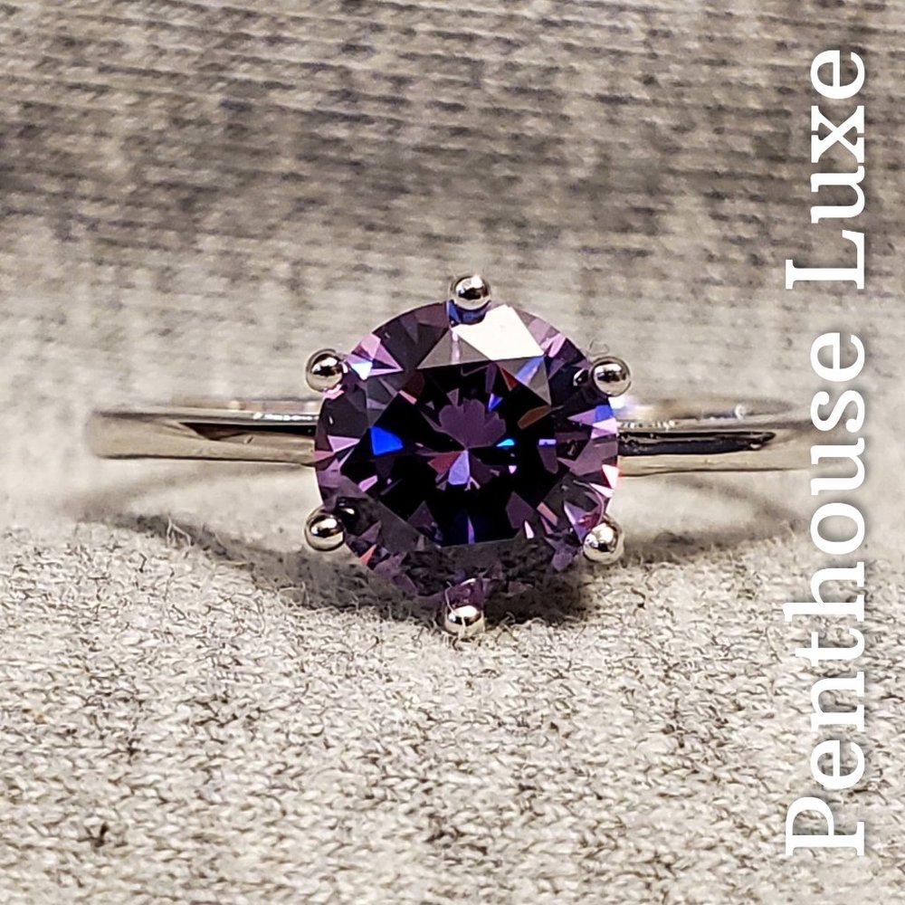 Penthouse Luxe Silver Ring with Purple Gemstone - Picture 5 of 5